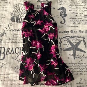 Orchid Print Tank Blouse